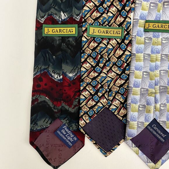 J Jerry Garcia Silk Tie Abstract Art Banyan Tree Carousel Neckties Lot of 6 - Picture 9 of 13